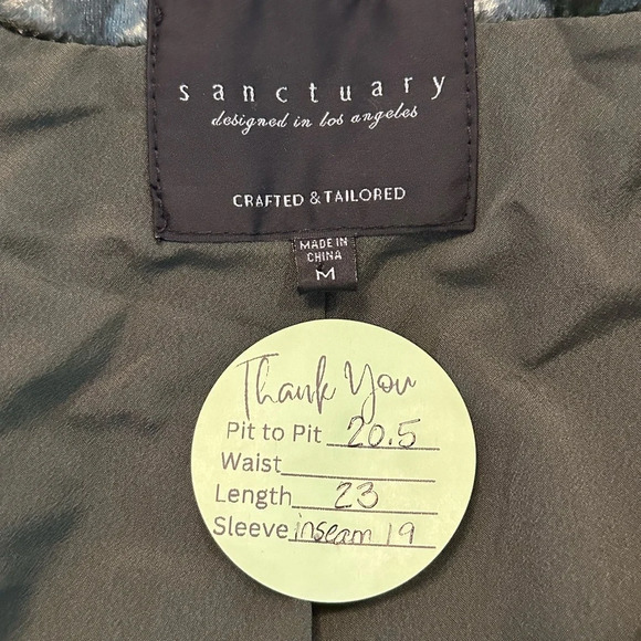 Sanctuary Crushed Velvet Evergreen Bomber Jacket - Picture 6 of 6